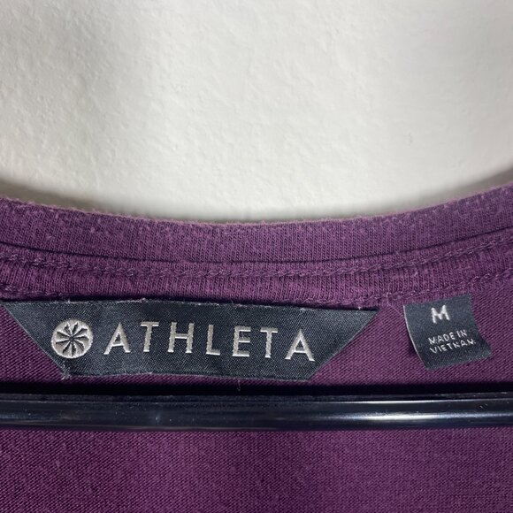 Athleta Women's LS Maroon Cloud Light Relaxed Athletic Top Medium! - Picture 2 of 4
